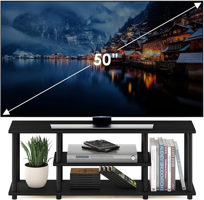Furinno Turn-N-Tube No Tools 3D 3-Tier Entertainment TV Stand up to 50 inch TV - Image 5