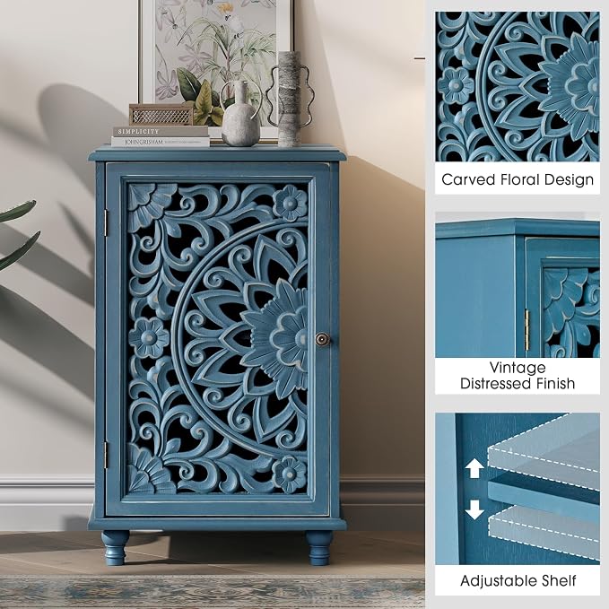 Jiansu furni Boho Small Buffet Cabinet - Image 3