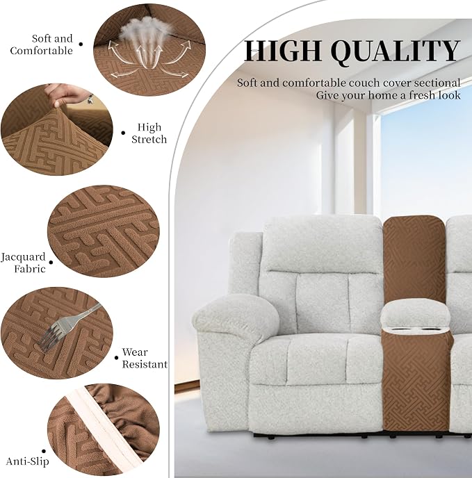 100% Waterproof Sectional Recliner Couch Covers - Image 4