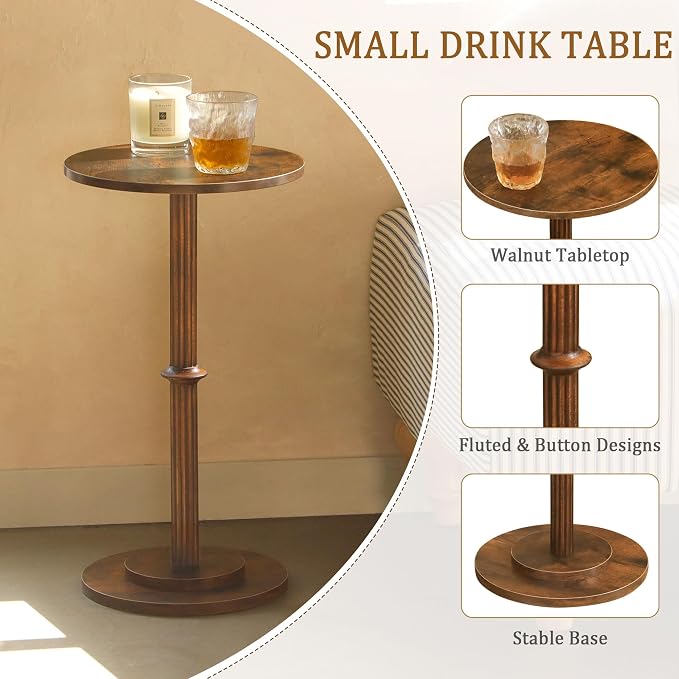 MaxSmeo Drink Table, Small Side Table - Image 4