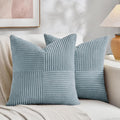 Fancy Homi Set of 2 Light Blue Decorative Throw Pillow Covers 20x20 Inch by Fancy+Homi
