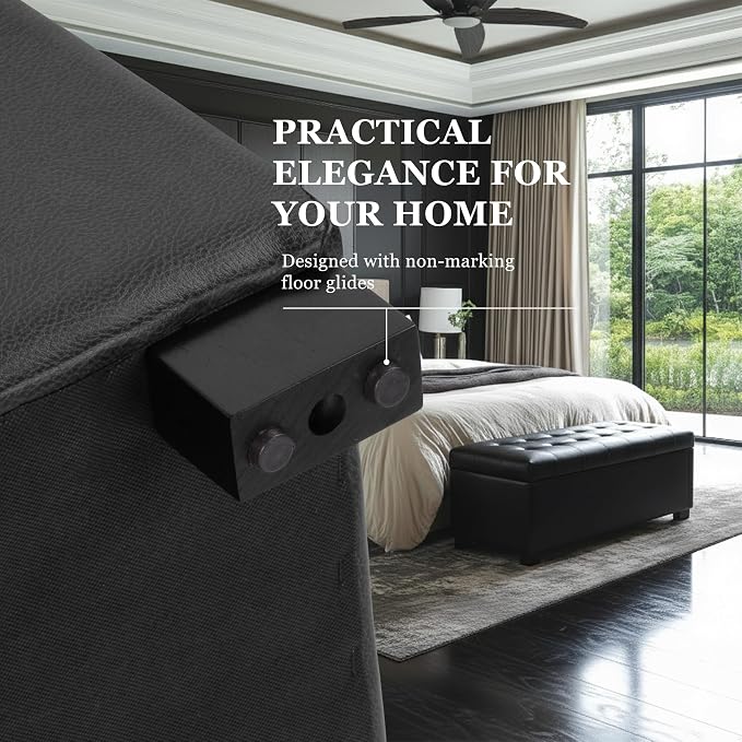 HomePop Large Tufted Storage Bench - Image 9