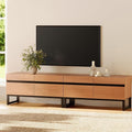 WAMPAT Modern TV Stand for 50-75 Inch TVs, Wood Entertainment Center by WAMPAT