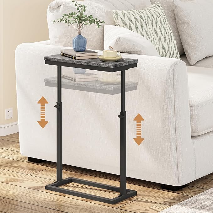 TUTOTAK End Table, Side Table, Tall Couch Table, Sofa Table, Living Room by ChoosetutotakFurnitureBuildYourCozyHome