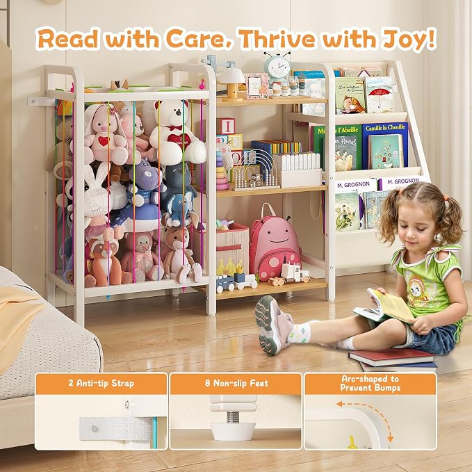 B1 Kids Bookshelf and Toy Storage, 3-Tier Book Shelf - Image 3