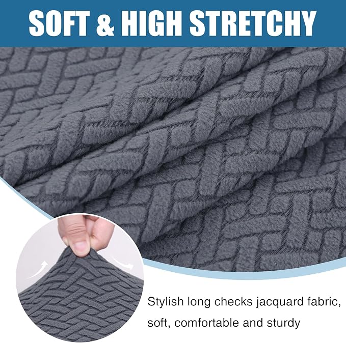 Smiry Waterproof Couch Cushion Covers, Stretch Jacquard Sectional Couch Covers - Image 7