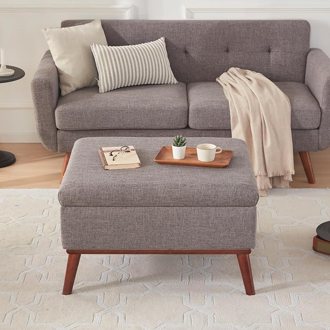 Tbfit 65" W Loveseat Sofa with Ottoman Coffee Table, Mid Century Modern Love - Image 8
