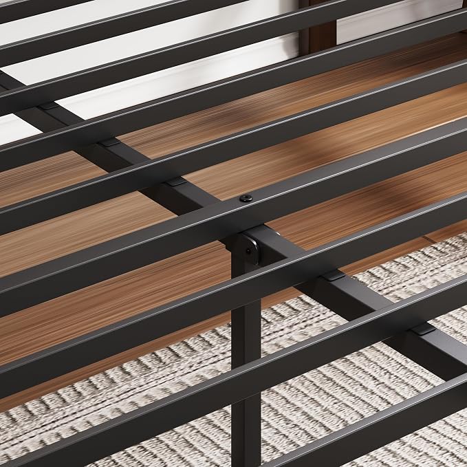 BOSRII 14in High Solid Bamboo Wood Platform King Size Bed Frame - Image 7