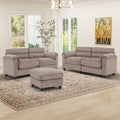 HAOMARKETS Corduroy Sofa Set, Upholstered Ottoman, Loveseat Set of 2with Plush by HAOMARKETS