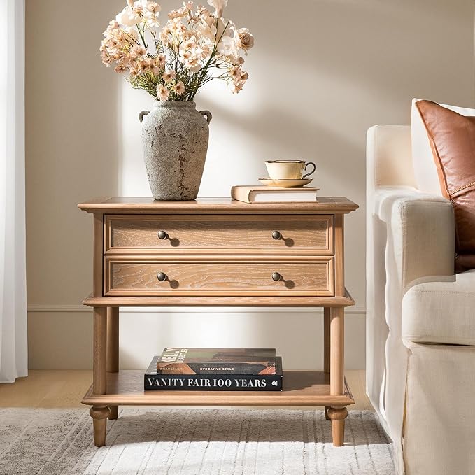 HULALA HOME Farmhouse Nightstand Set of 2 - Image 9