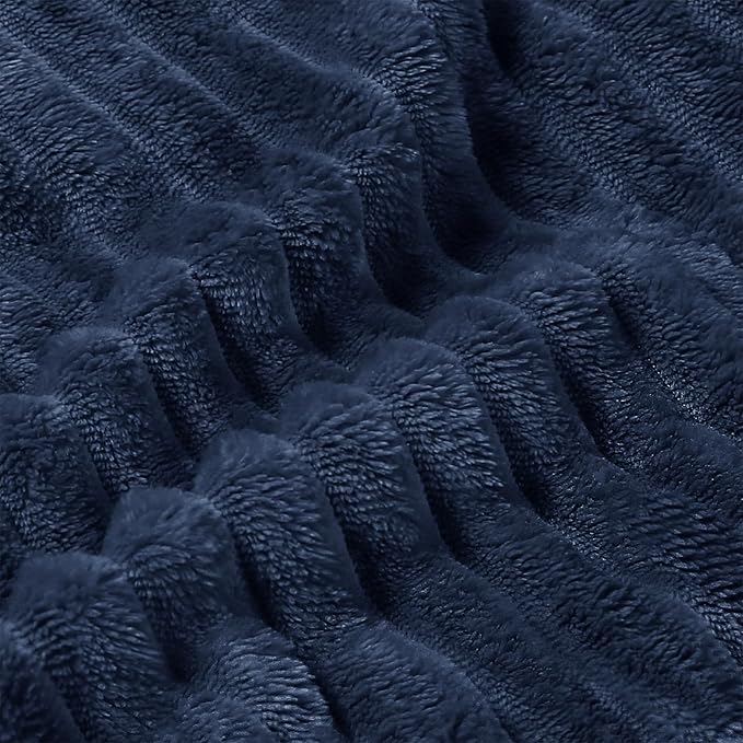 BEDELITE Fleece Blanket King Size – 3D Ribbed Jacquard Soft and Warm Decorative - Image 4