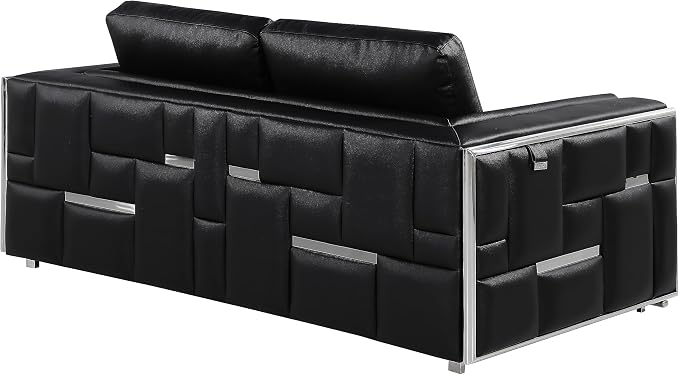 Blackjack Furniture Catania Modern Top Grain Italian Leather Sofa Set - Image 12