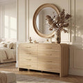 Curved 8-Drawer Dresser for Bedroom, 53.82" Wide Modern Chest of Drawers by TheBeautyofRusticRefined