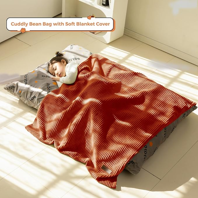 MAXYOYO 3 in 1 Kids Bean Bag Chair Couch, Convertible Chair Folds from Bean Bag - Image 6