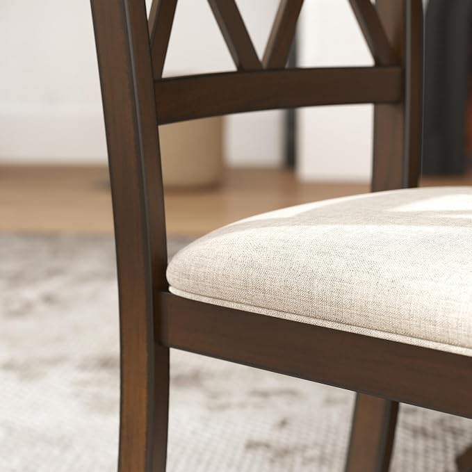 Roundhill Furniture Windvale Fabric Upholstered Dining Chair - Image 6