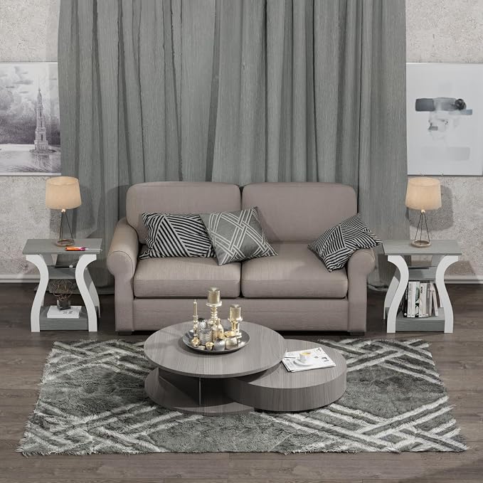 FROMJBEST End Tables Living Room Set of 2, Nightstand - Image 5