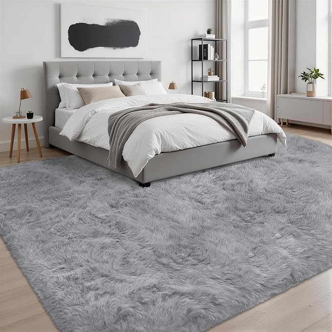 8x10 Area Rugs for Living Room Bedroom: Ultra Soft Fluffy Shag Rug Upgrade - Image 3