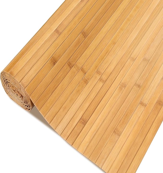 Natural Bamboo Wall Panel 48 x 94.5 Inch, Renewable Pole Wrap Bamboo - Image 2