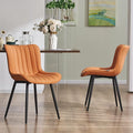 YOUNUOKE Dining Chairs Set of 2 Camel Mid Century Modern Kitchen Chairs Armless by YOUNUOKE