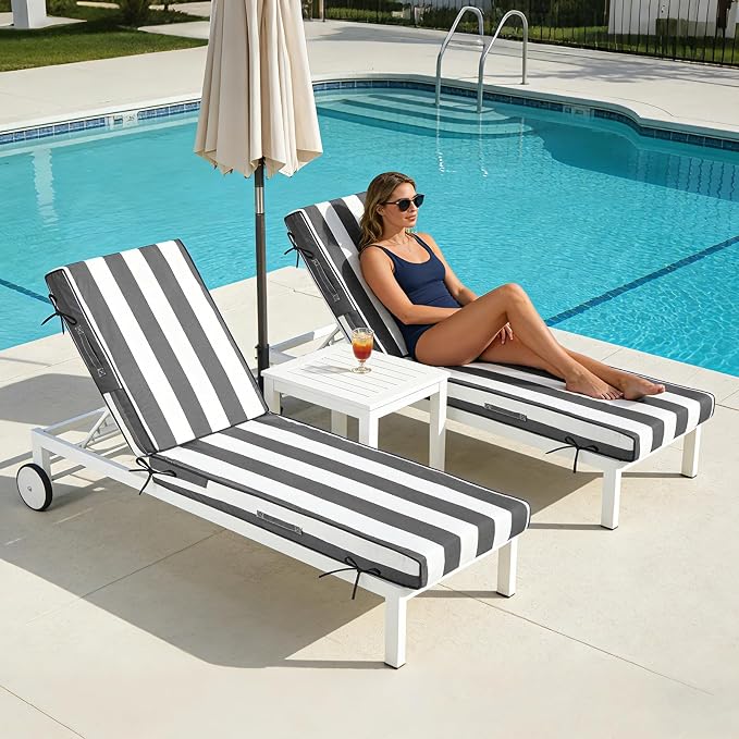 72x21x4in Lounge Cushions for Outdoor Furniture, Outdoor Lounge Chair Cushions - Image 7