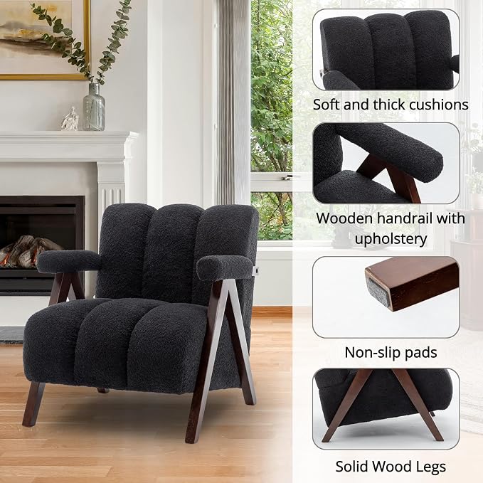 Mid Century Modern Accent Chairs Set of 2 - Image 5