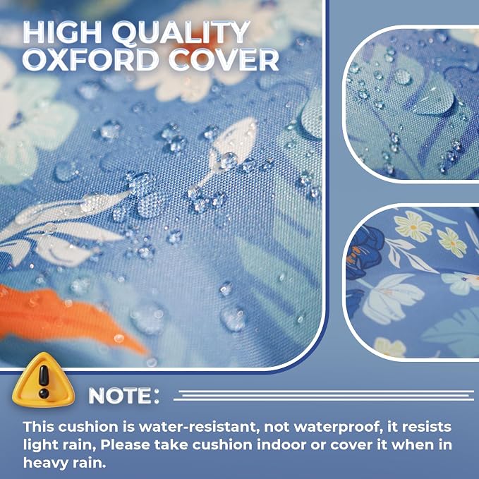 Waterproof Outdoor Chaise Lounge Chair Cushion 74.4 x 22 x 4.7 Inches Memory - Image 7