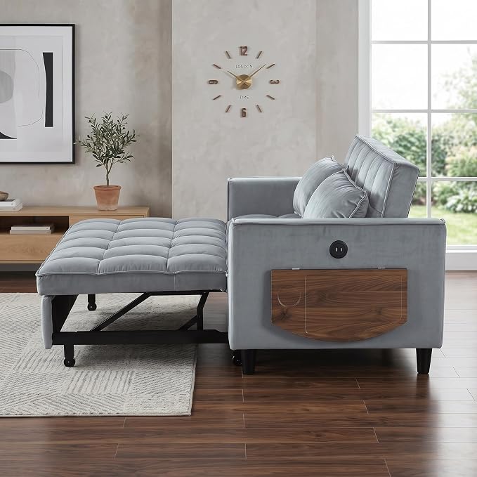 4 in 1 Convertible Sofa Bed, Pull Out Couch - Image 3