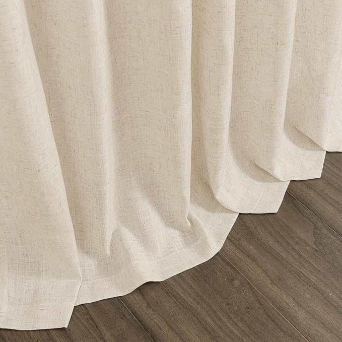 Cream Beige Linen Curtains for Living Room 94 Inches Long Light Filtering Semi - Image 9