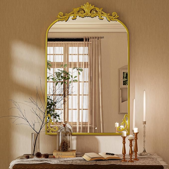 VooBang 26x38 inch Vintage Arched Bathroom Mirror - Image 2