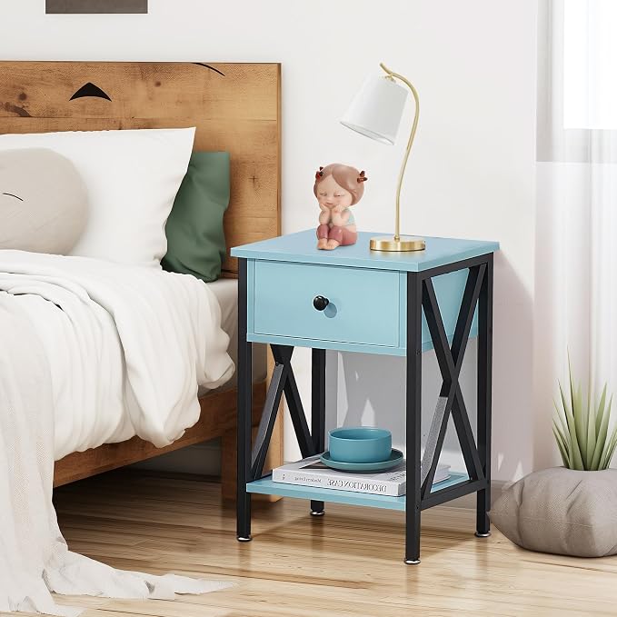 VECELO Nightstands Set of 2, Modern Bedside End Tables, Night Stands - Image 6