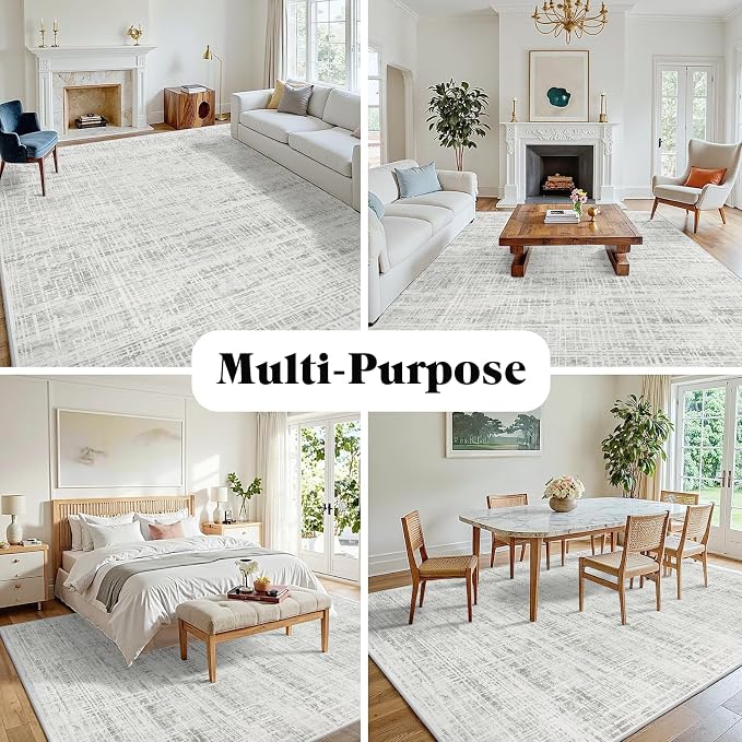 9x12 Area Rugs Washable Rug: Anti-Skid Abstract Modern Living Room Rug Soft - Image 5