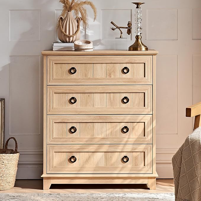 Joaxswe Farmhouse 4 Drawer Dresser - Image 3