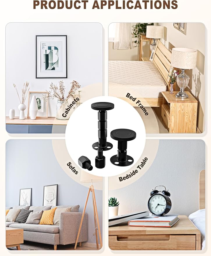 2PCS Adjustable Threaded Bed Frame Anti-Shake Tool, Upgraded Headboard stoppers - Image 5