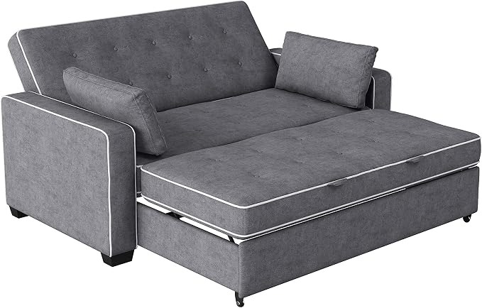 Serta Ainsley 66.5" Convertible Sleeper Loveseat, Full Size, Dreamcoil Comfort - Image 11