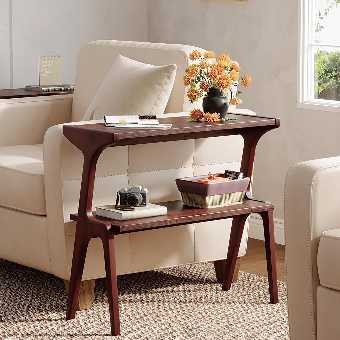 Solid Wood End Table, 2-Tier Side Table - Image 5