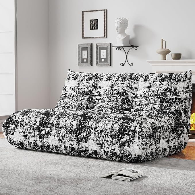 Bean Bag Chairs for Adults, Memory Foam Couch Loveseat Sofa Chair, Soft Teddy by WHGBJA