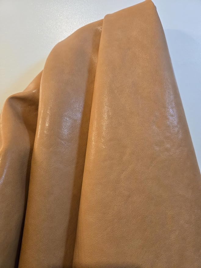NAT Leathers | Wheat Camel Tan Soft Faux Vegan Leather PU | 2 Yard Cut by Yard - Image 5