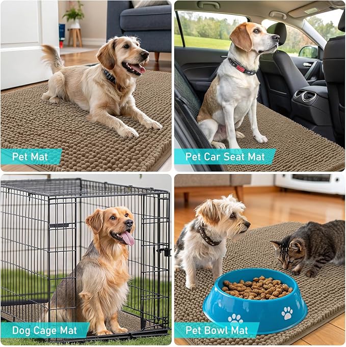 OLANLY Dog Door Mat for Muddy Paws 24x16, Absorbs Moisture and Dirt, Absorbent - Image 7