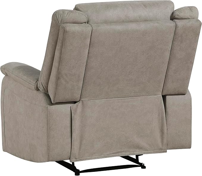 Lexicon Manual Recliner Chair, Polished Microfiber Reclining Sofa Chair - Image 15