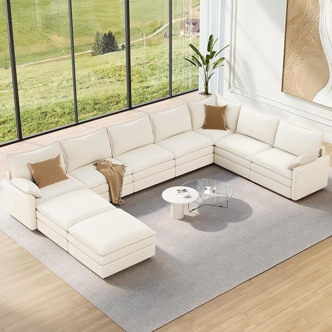 Vesgantti Large Modular Sectional Sofa, Big Comfy Cloud Couch by Vesgantti