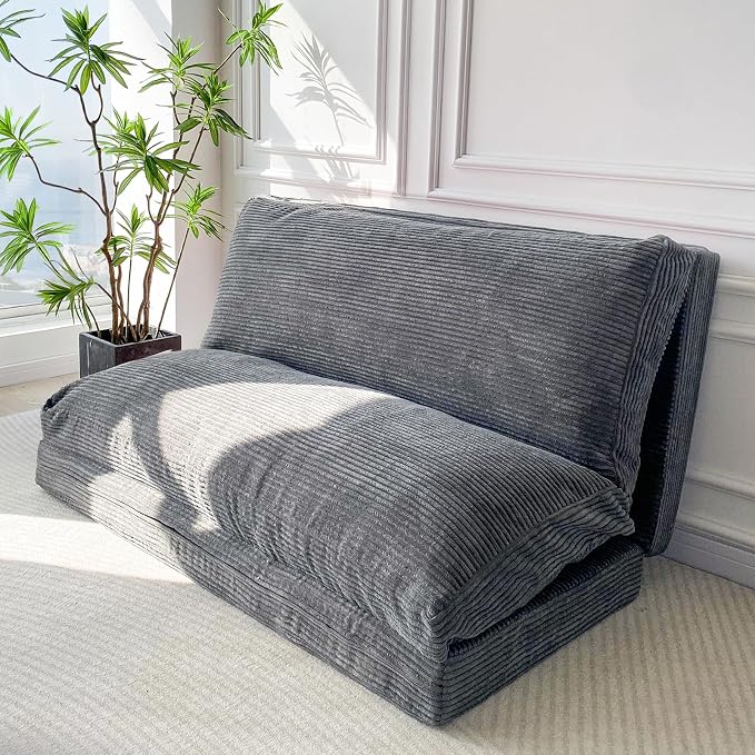 MAXYOYO Folding Sofa Bed, Extra Thick and Long Floor Sofa Convertible Sleeper by MAXYOYO