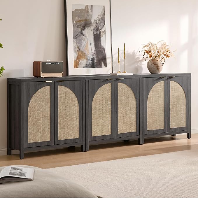SICOTAS 68" W Rattan Sideboard Buffet Cabinet - Image 8