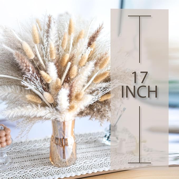 440PCS Natural Pampas Grass Mix Bouquet | Dried Pampas Bouquet - Image 3