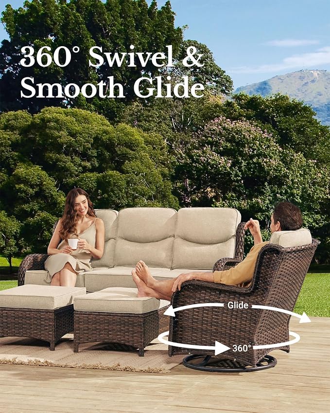 HILLGA Luxury High Back Patio Furniture Set - Image 3