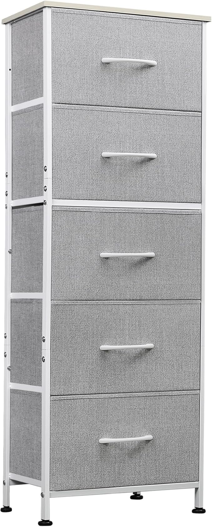 WLIVE Fabric Dresser, 5-Drawer Tall Dressers by WLIVE