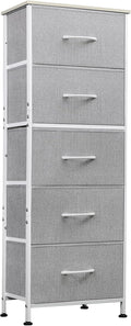 WLIVE Fabric Dresser, 5-Drawer Tall Dressers by WLIVE