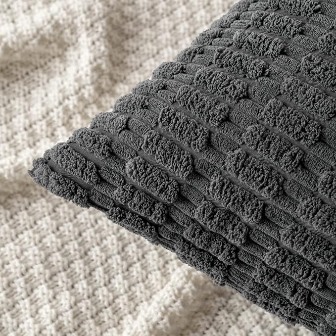 MIULEE Pack of 2 Corduroy Decorative Lumbar Throw Pillow Covers 20x12 Inch Soft - Image 5
