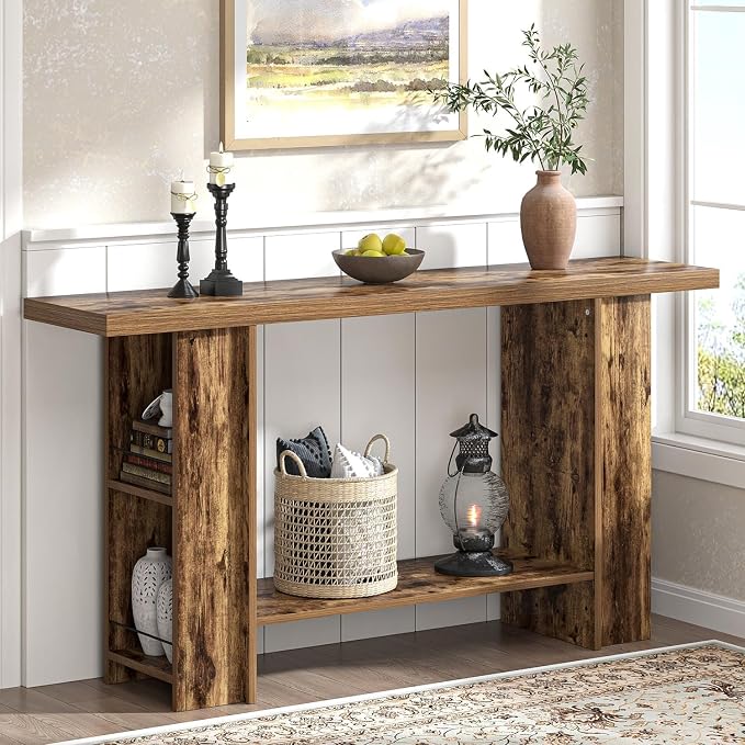 FOLUBAN Console Table for Entryway, Farmhouse Sofa Table by FOLUBAN