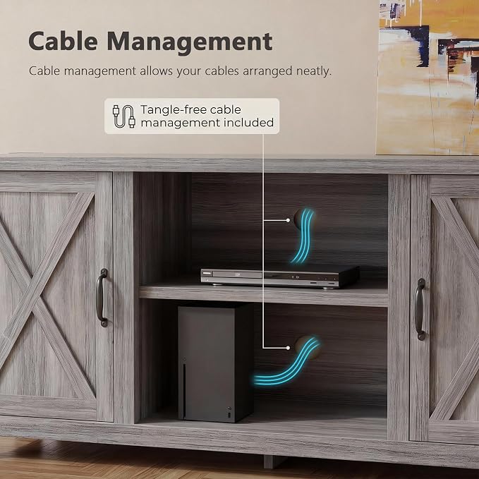 YESHOMY Modern Farmhouse TV Stand - Image 5