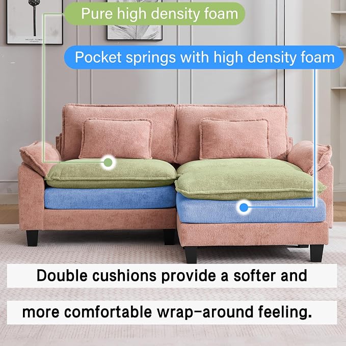 Oprisen 86" Modular Sectional Sofa, Comfy Cloud Couch Sectional Sofa - Image 3